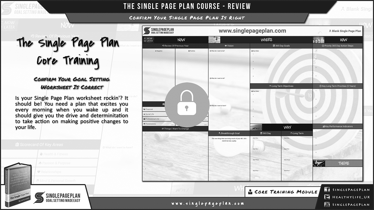 Confirm Your Goal Setting Worksheet Is Correct