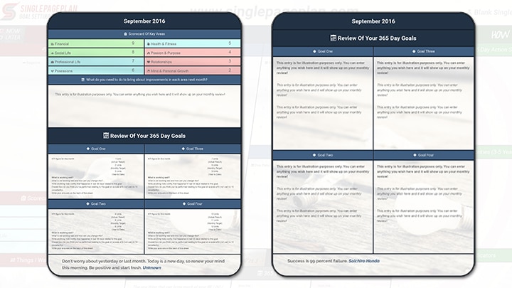 Online Single Page Plan